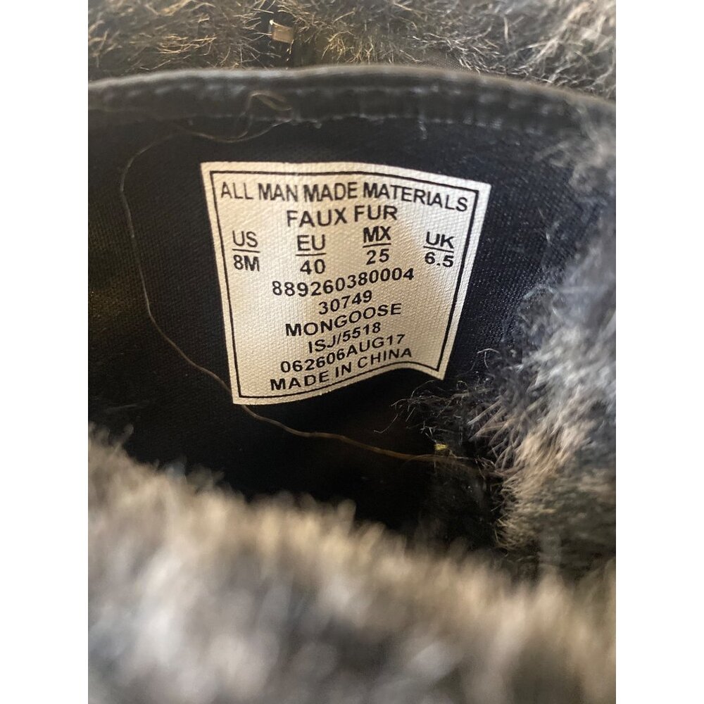 Women's Faux Fur-Lined Winter Snow Boots Waterproof Black Size 8M Zipper Closure - Picture 3 of 7